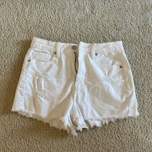 Practically new white American Eagle jean shorts!! Size 4!!